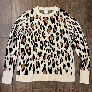 TARGET a new day brand leopard print sweater size large